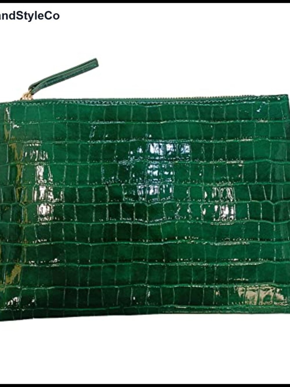 Oversized Crocodile Embossed PU Leather Envelope Clutch Evening Party Bag